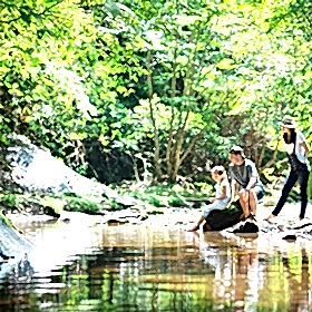 family fishing
